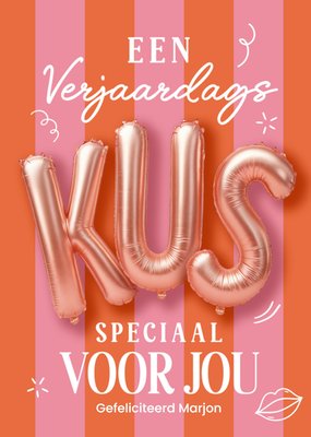 Luckz | Verjaardagskaart | Een verjaardags kus speciaal voor jou