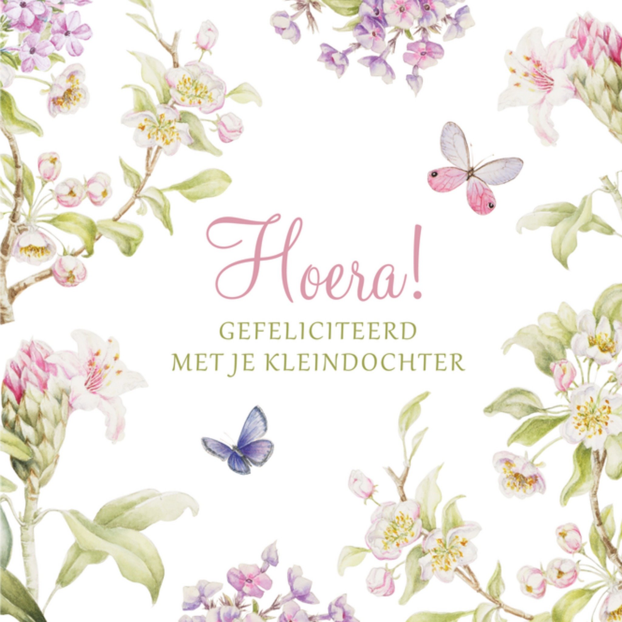 Geboortekaart Kleindochter Vierkante Kaart Janneke Brinkman