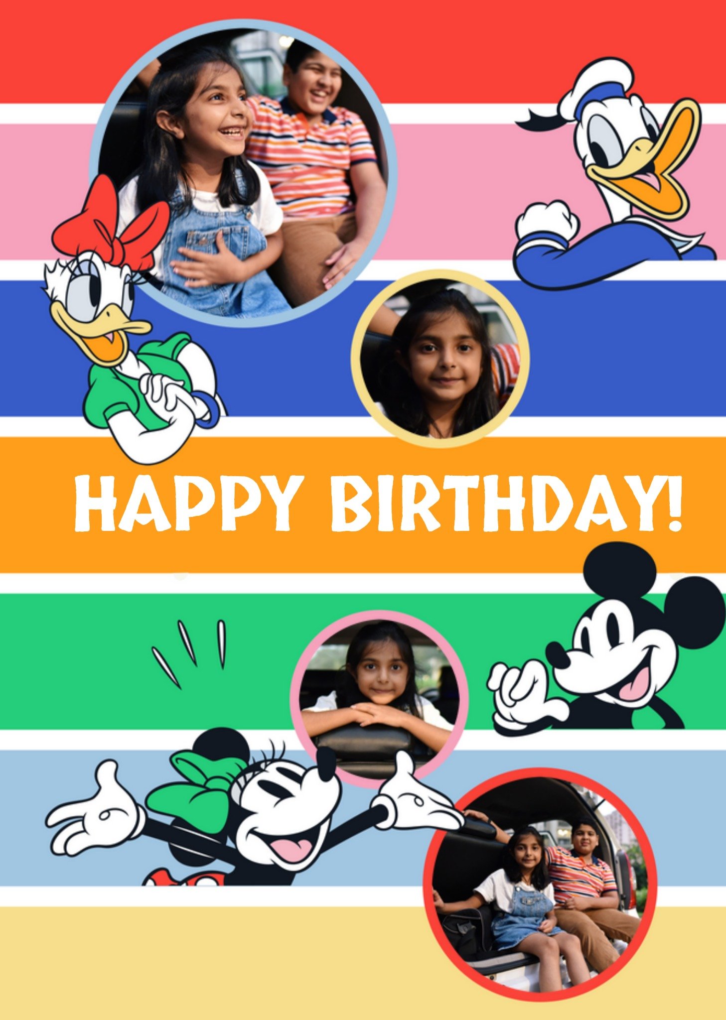 Disney - Verjaardagskaart - Mickey Mouse and friends - Met fotos