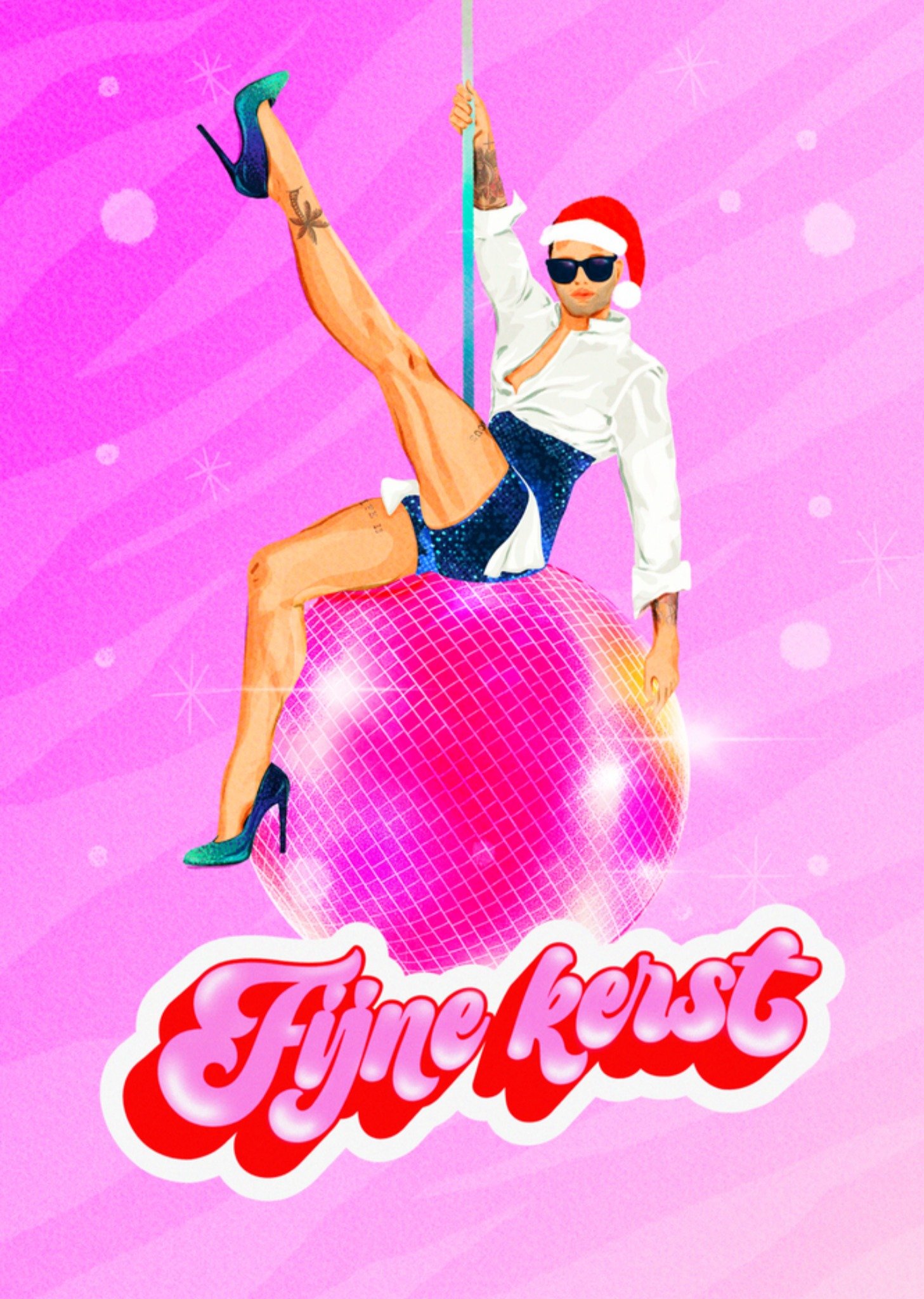 Greetz Kerstkaart disco Fred van Leer