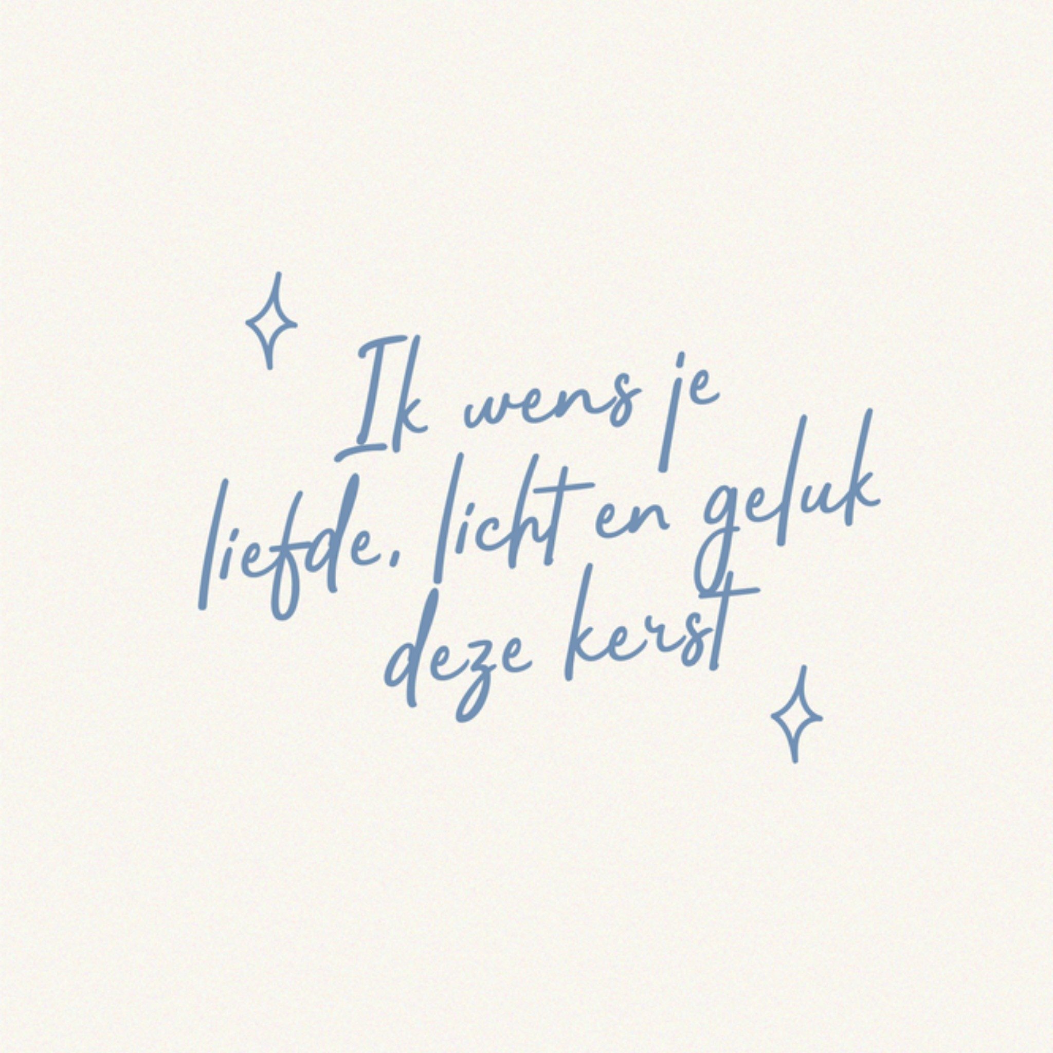 Greetz Kerstkaart ik wens je liefde Vierkant