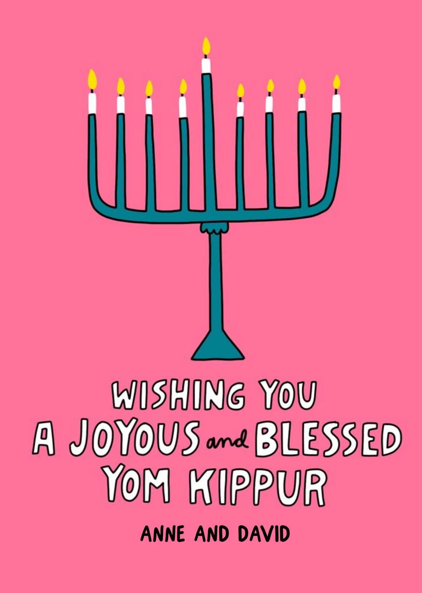 Yom Kippur met naam Kaart Angela Chick