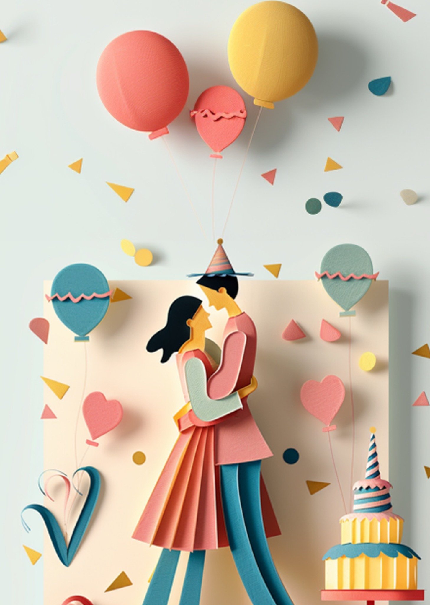 Jubileumkaart Paper Art Feest Greetz