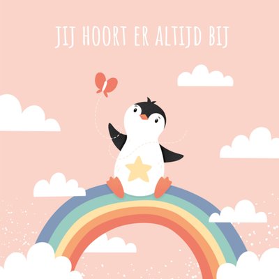 Kleine vlindervoetjes | Condoleancekaart | Jij hoort er altijd bij