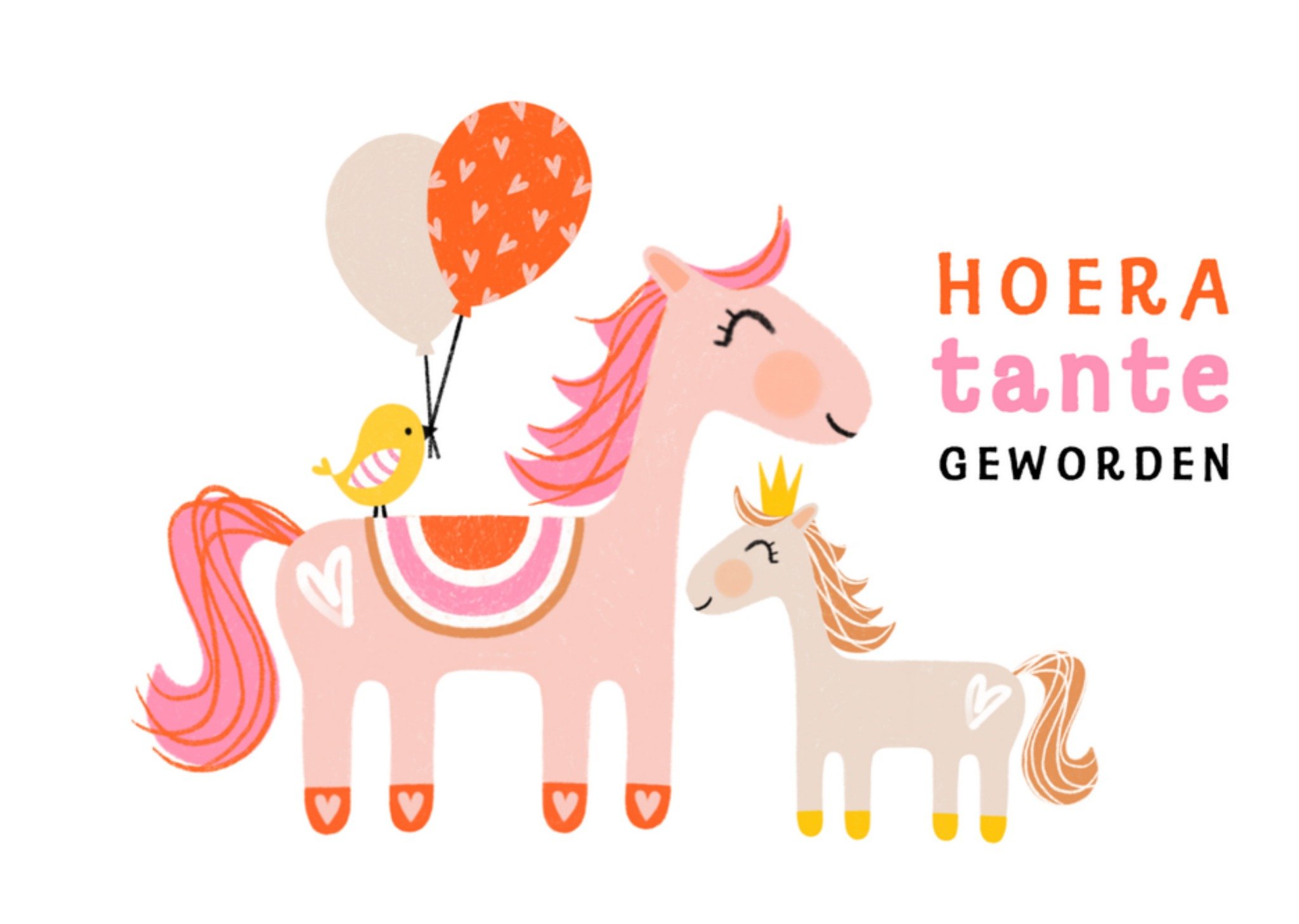 Geboortekaart Tante Kaart Marieke Witke