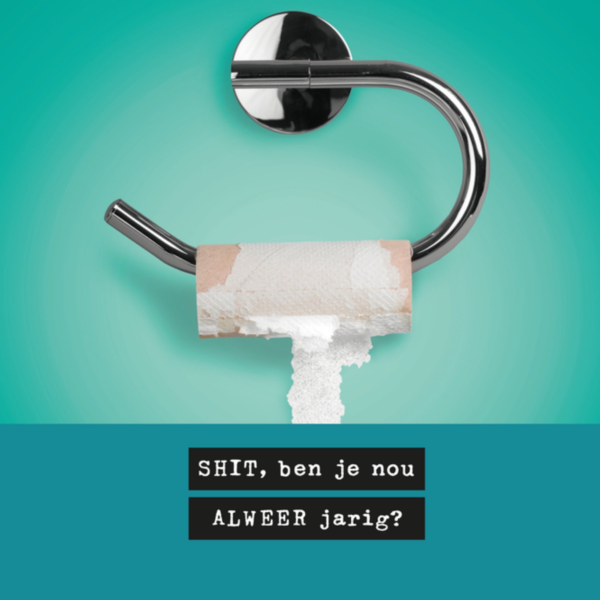 Verjaardagskaart Grappig Shit Vierkante Kaart Paperclip