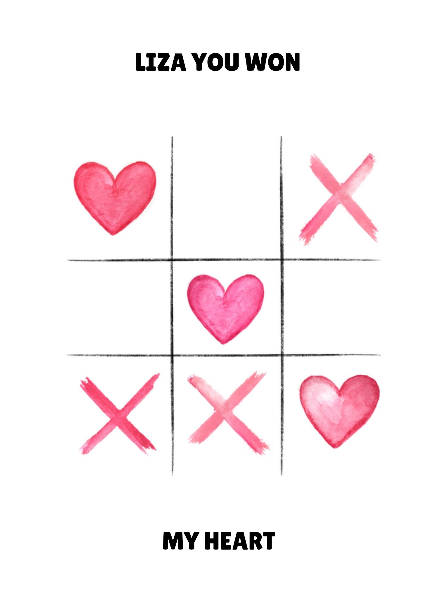 Valentijnskaart Won my heart Greetz