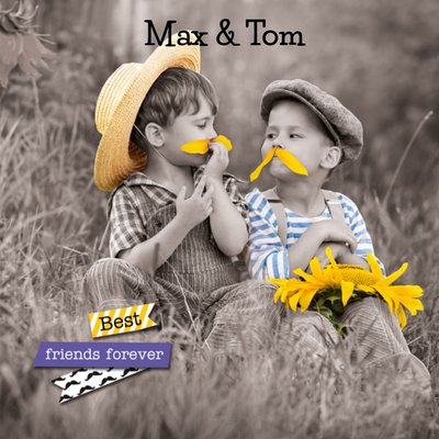 Beste Vrienden Voor Altijd Foto Met Kinderen Vriendschap Kaart