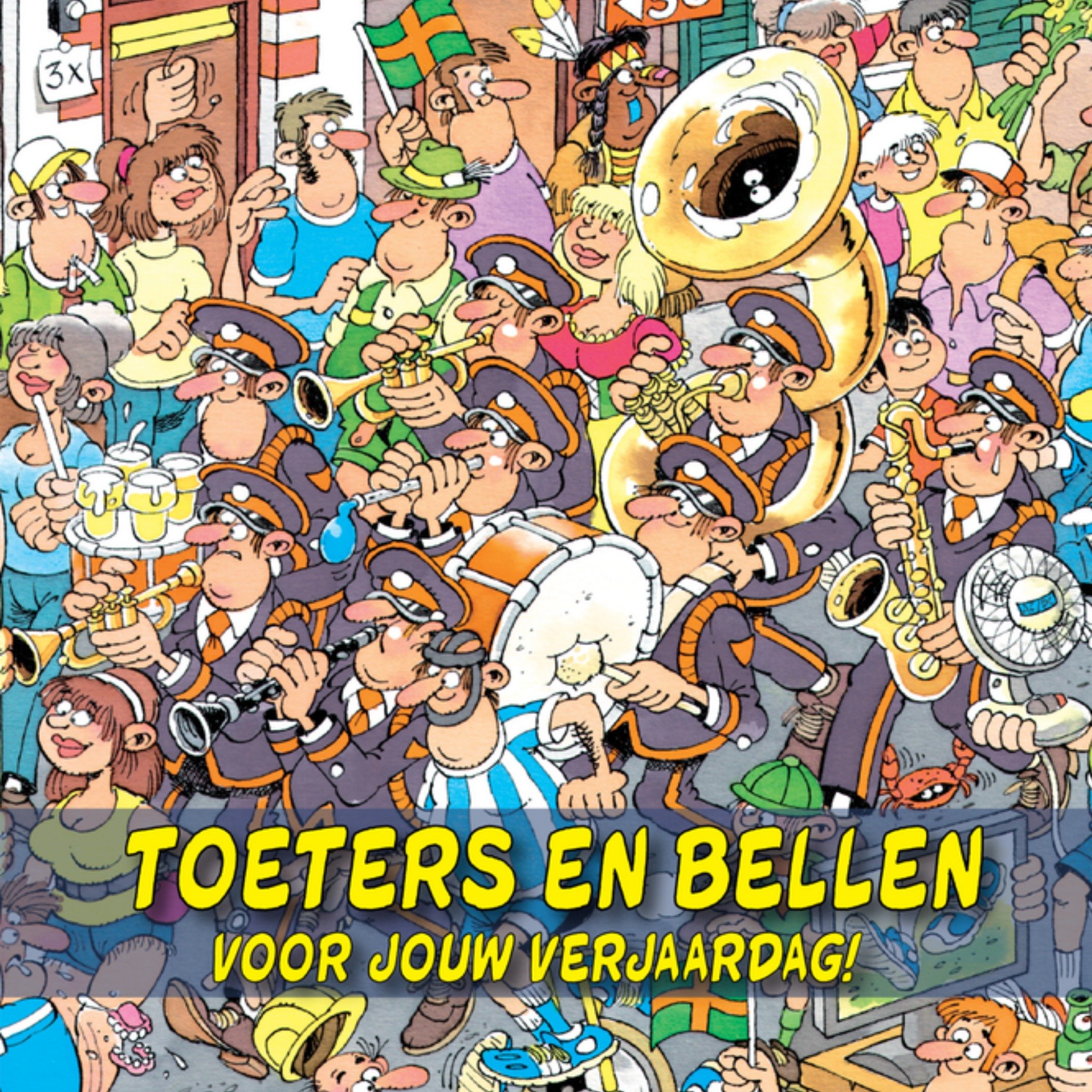 Toeters en bellen Vierkante Kaart Jan van Haasteren