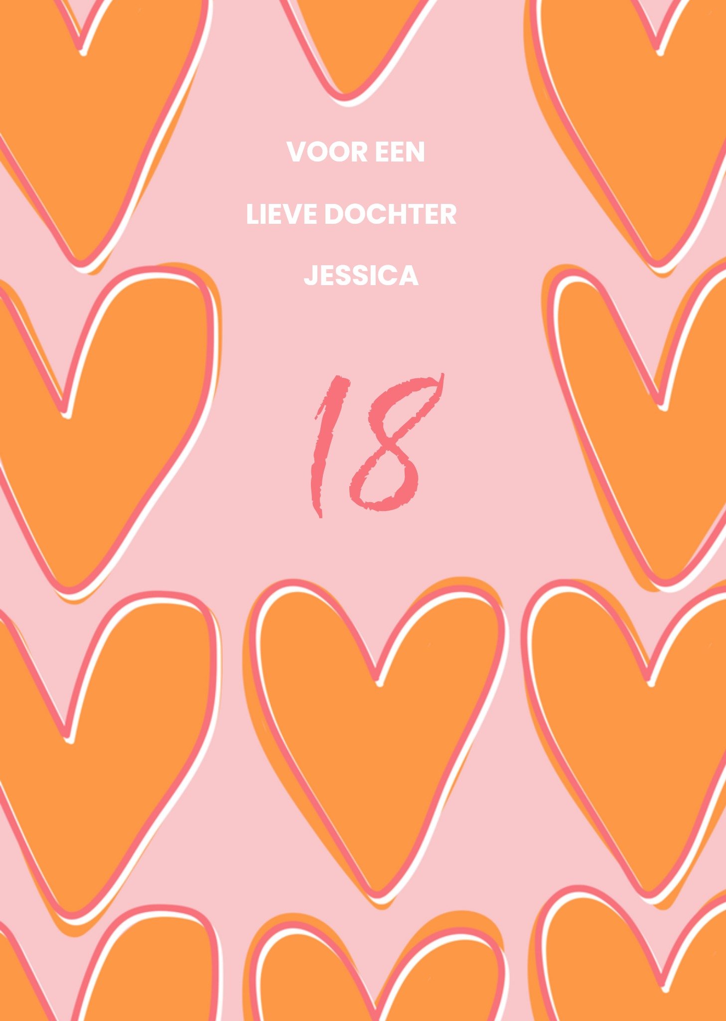 Verjaardag Hartje Oranje Kaart Greetz