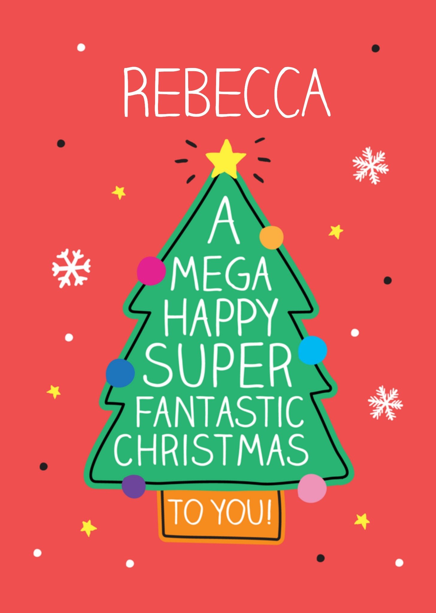 Kerstkaart met naam Happy Jackson