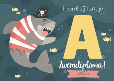 Tante Kaartje | Zwemdiploma kaart | Haai