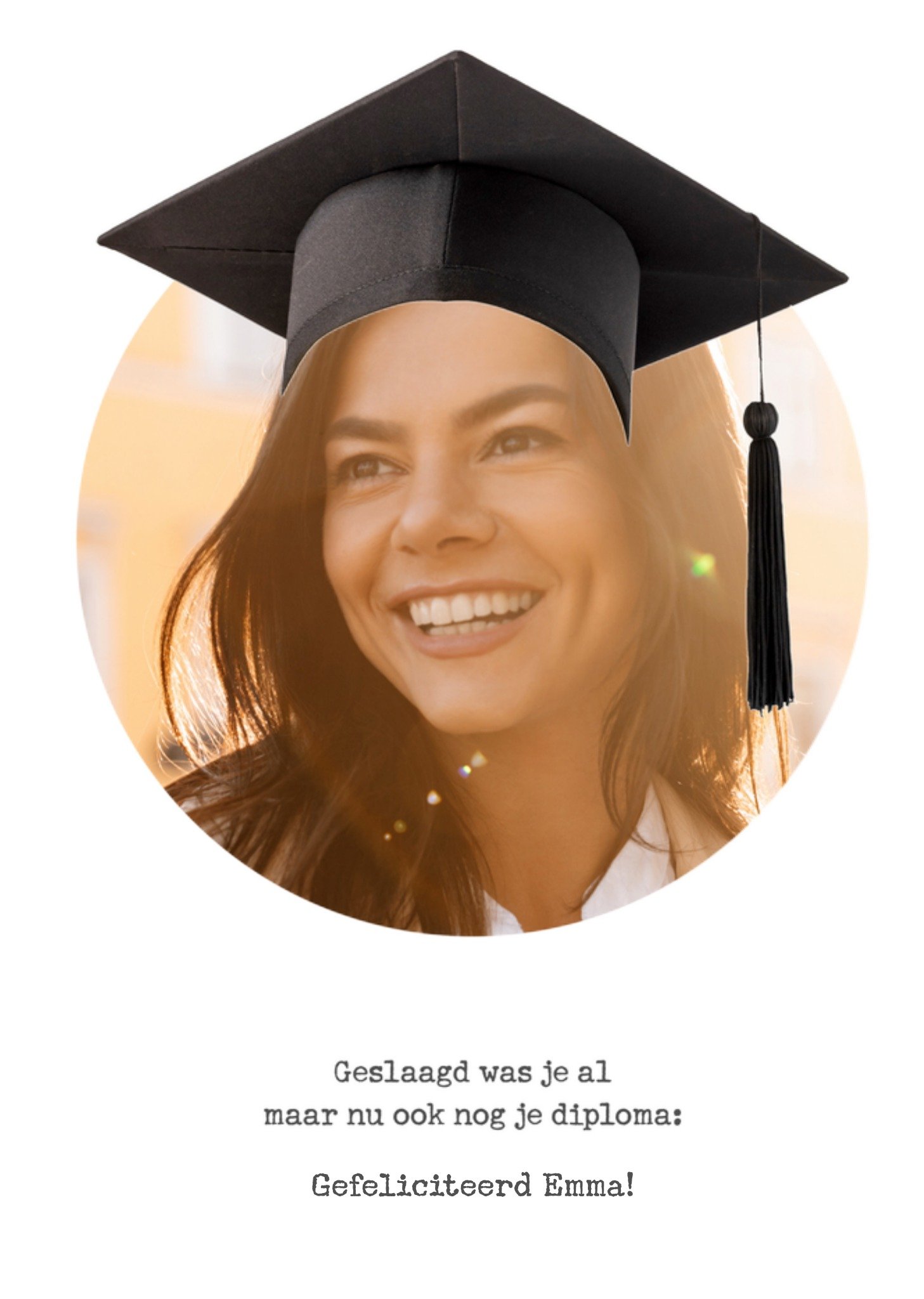 Geslaagd kaart fotokaart Kaart Bright Spot