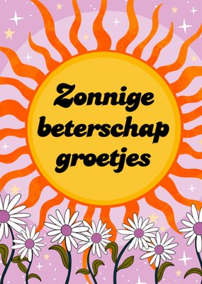 Greetz | Beterschapskaart | Zon | Bloemen