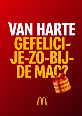 McDonalds | Partnership | Verjaardagskaart | Van harte gefelici