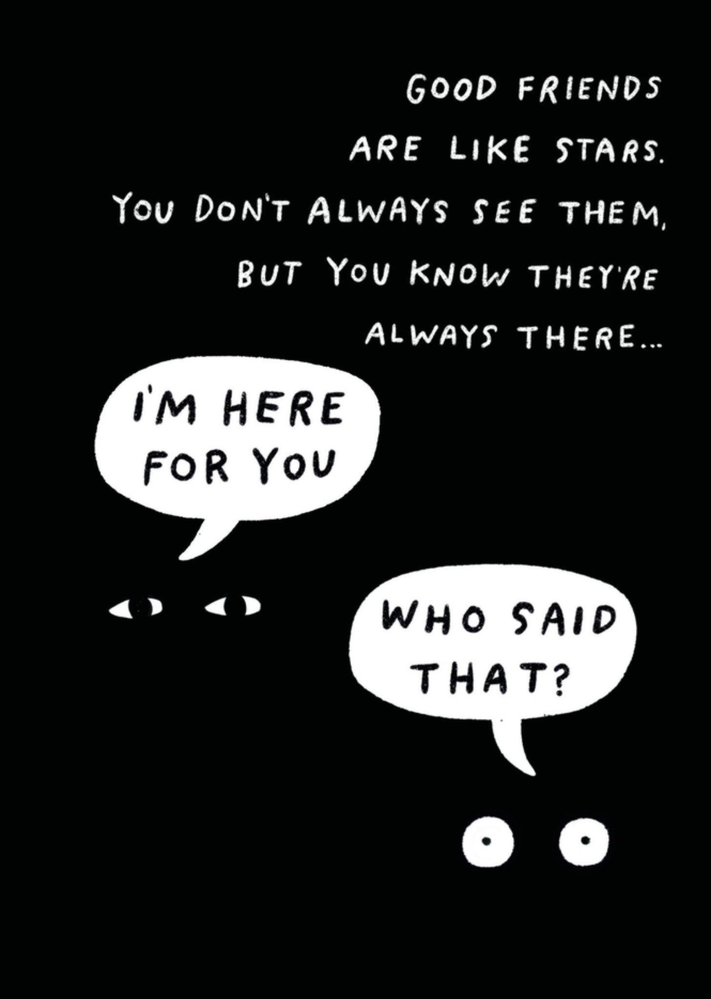 Denken aan kaart vriendschap Kaart Pigment