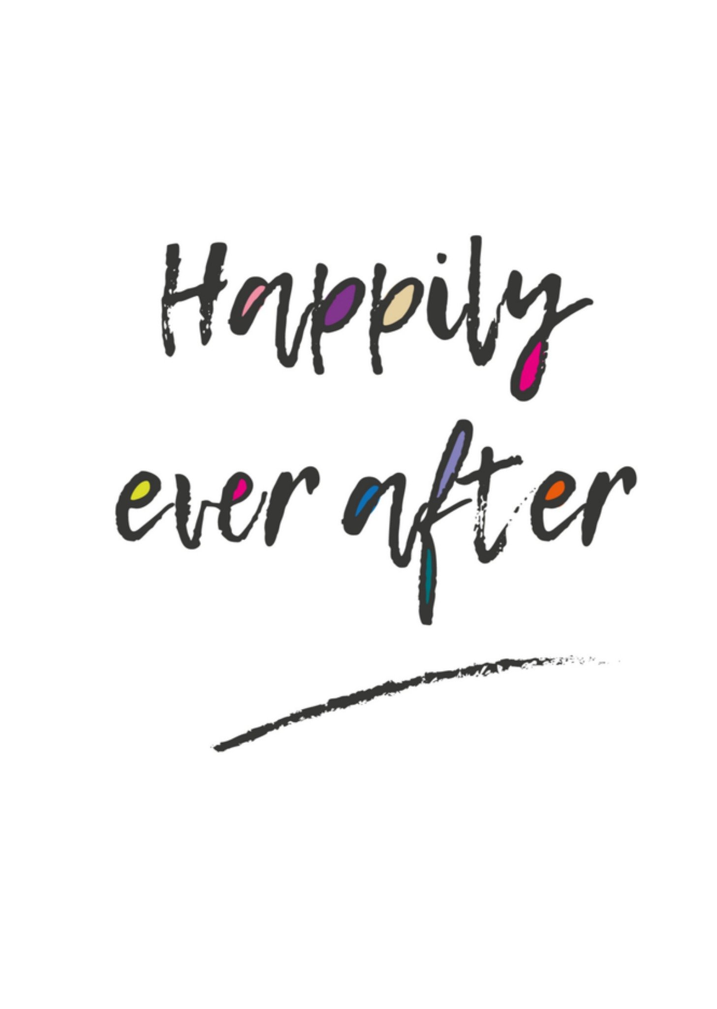 Huwelijkskaart happily ever after Kaart Papagrazi