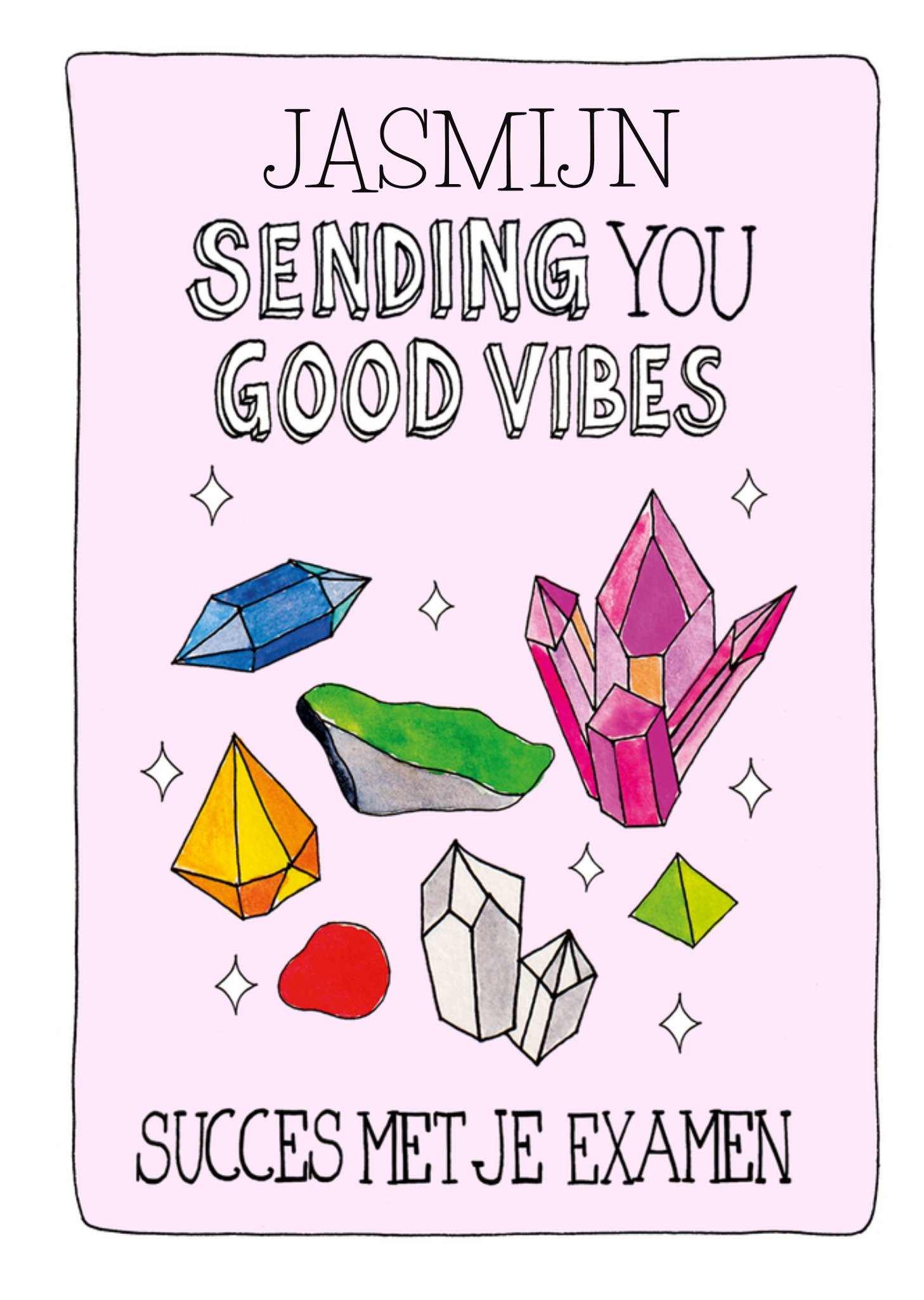 Geslaagdkaart Sending you good vibes Sandysign