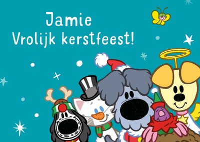 Woezel en Pip | Kerstkaart | met naam