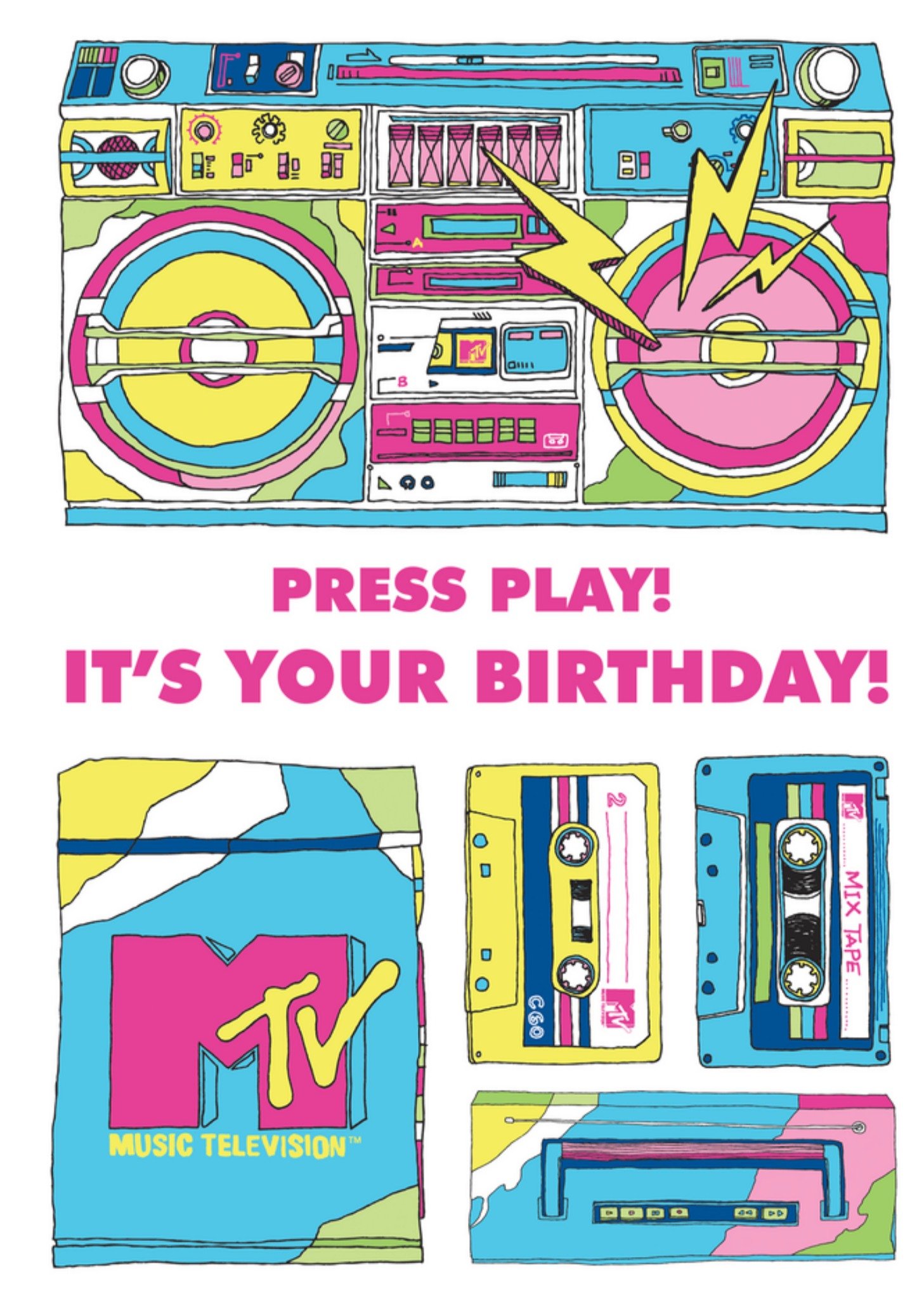 MTV - Verjaardagskaart - Press play!