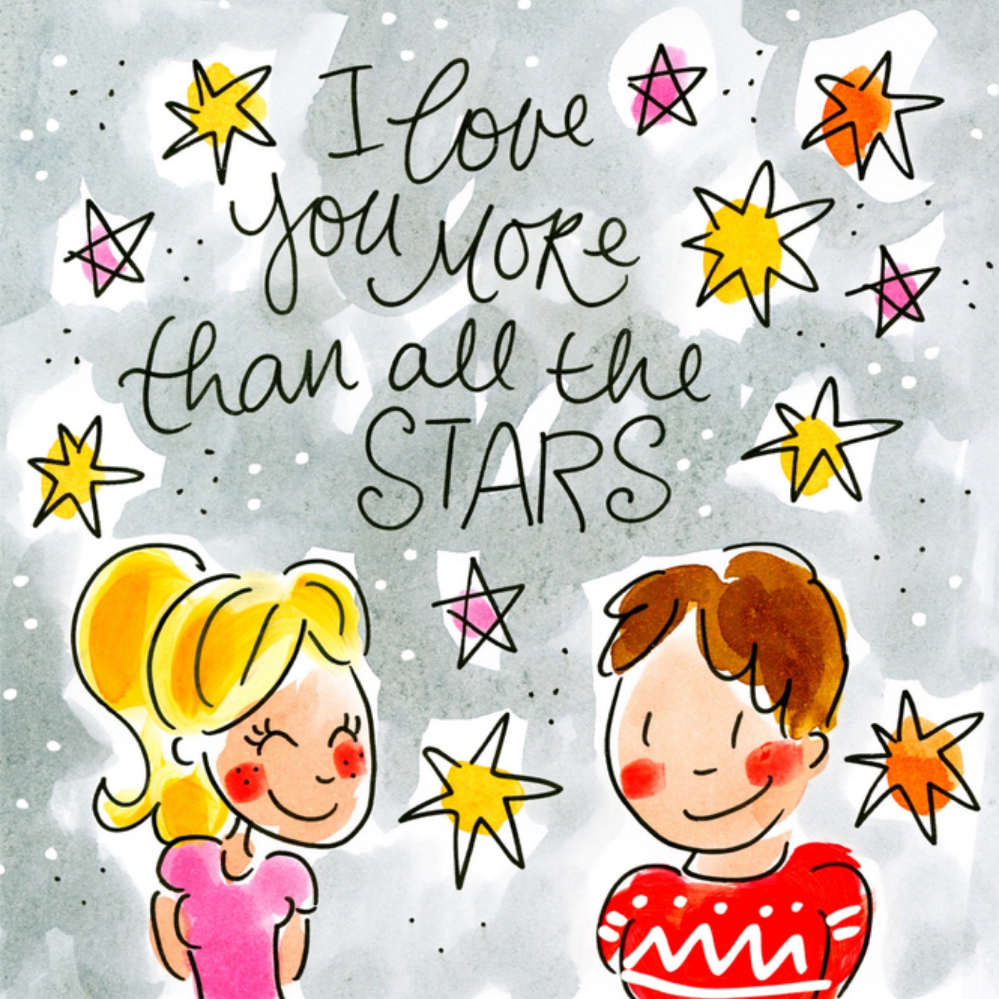 Liefdeskaart More than stars Vierkante Kaart Blond Amsterdam