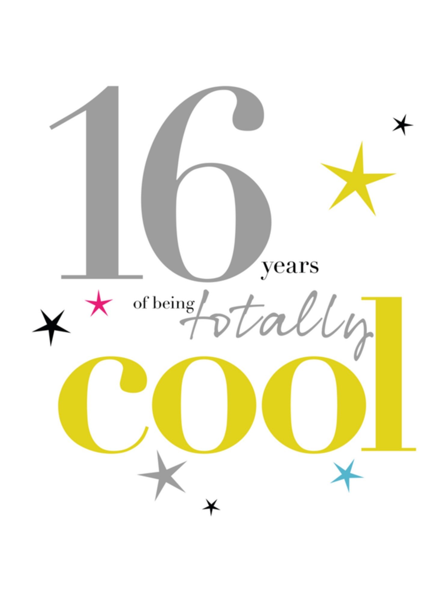 Verjaardagskaart 16 jaar Kaart Papagrazi