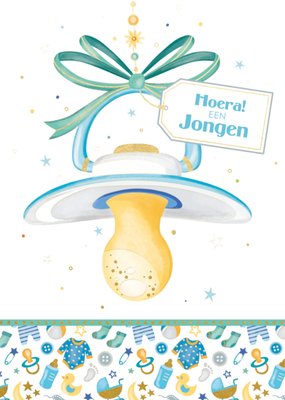 TMS | Geboortekaart | Jongen | Speen