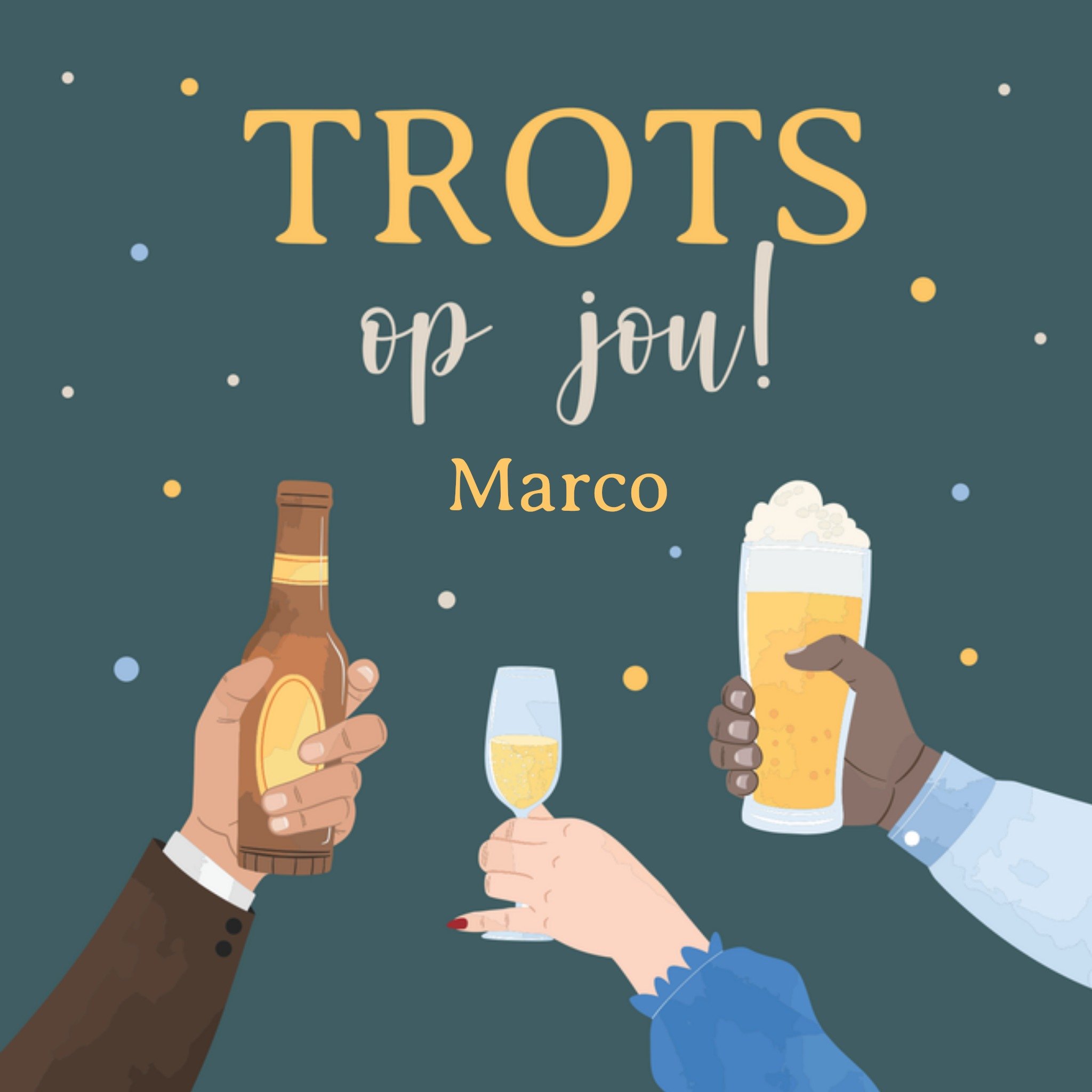 Felicitatiekaart Trots op jou Vierkante Kaart Papercute