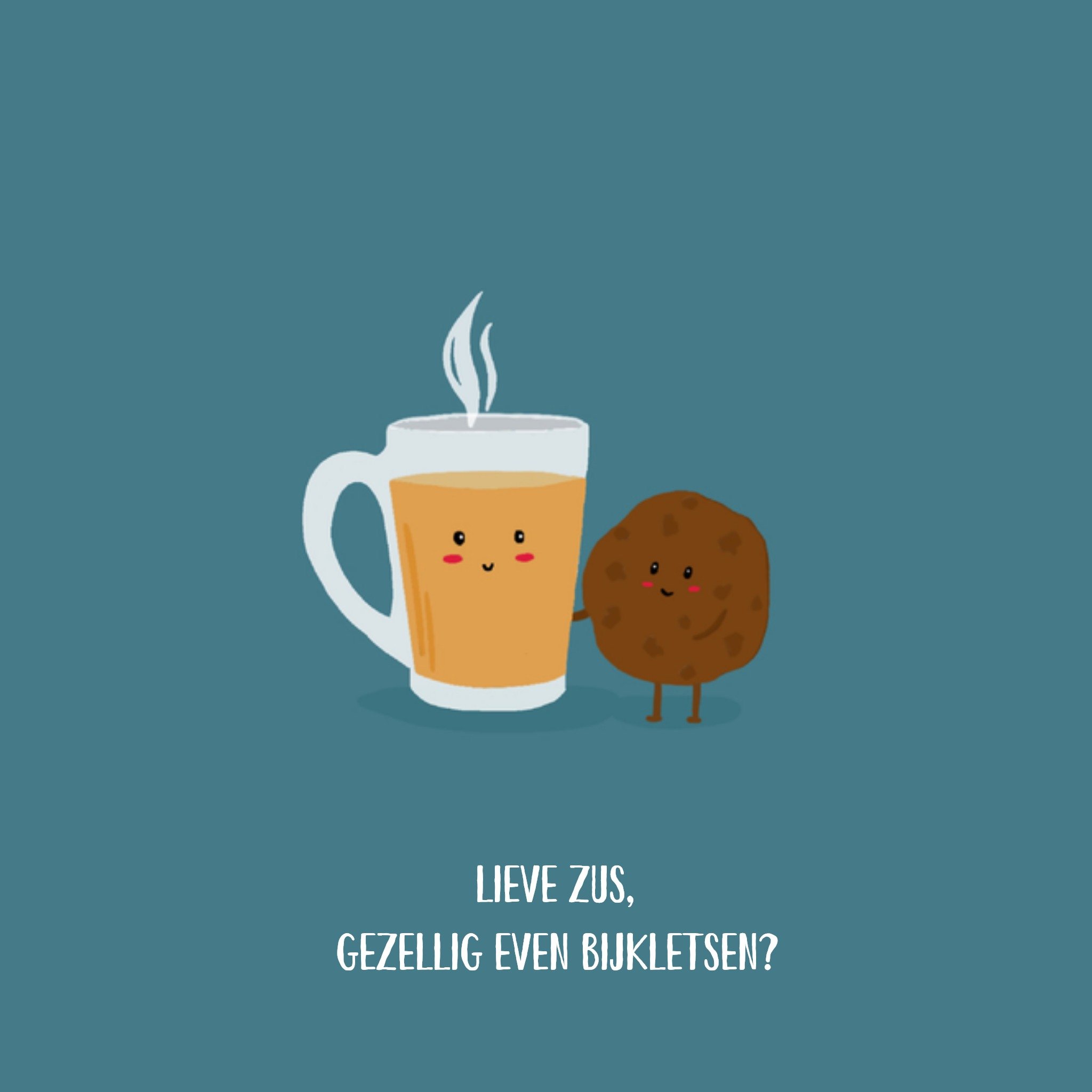 Greetz Zomaar kaart Zus Vierkant