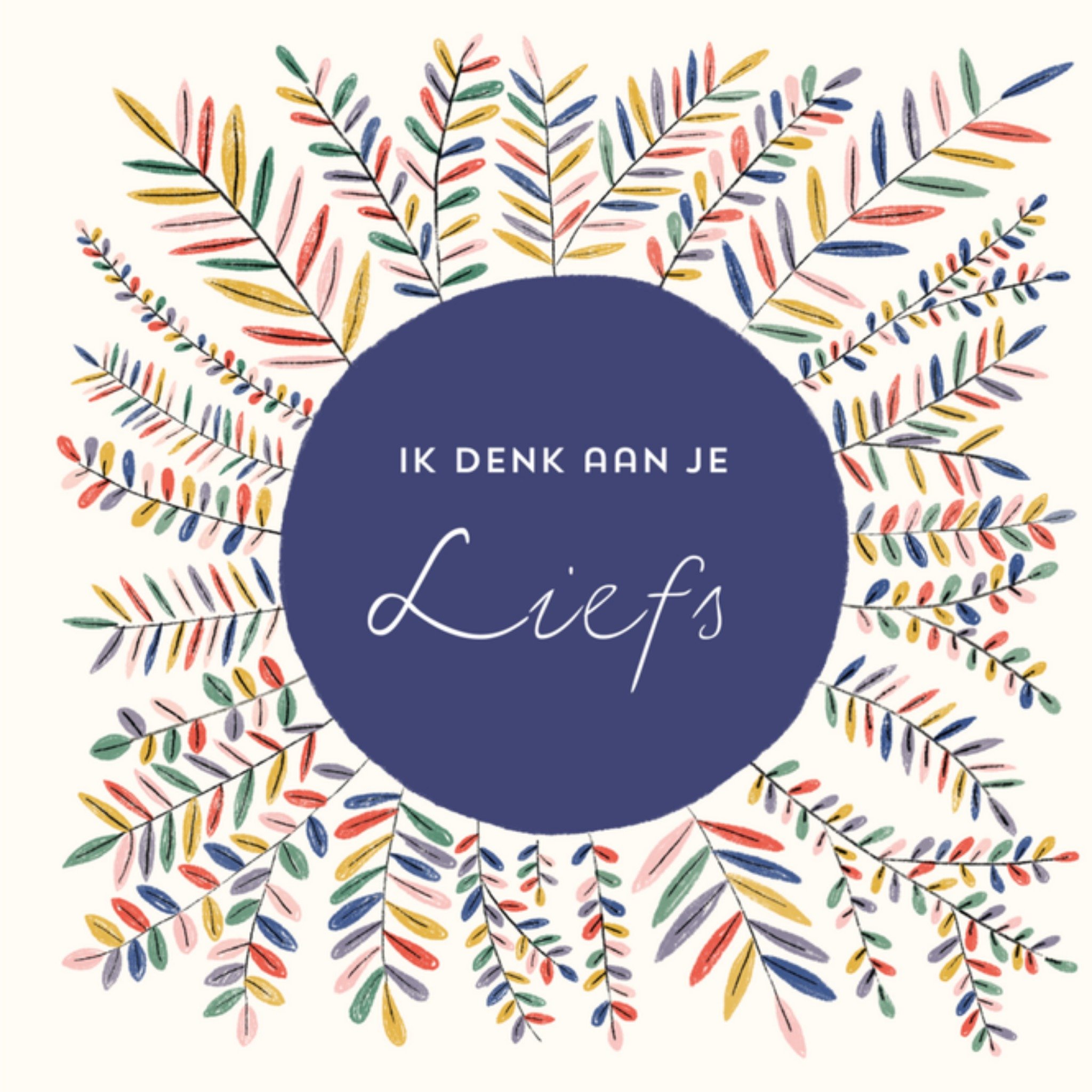 Greetz Denken aan kaart Liefs Plantjes Vierkant