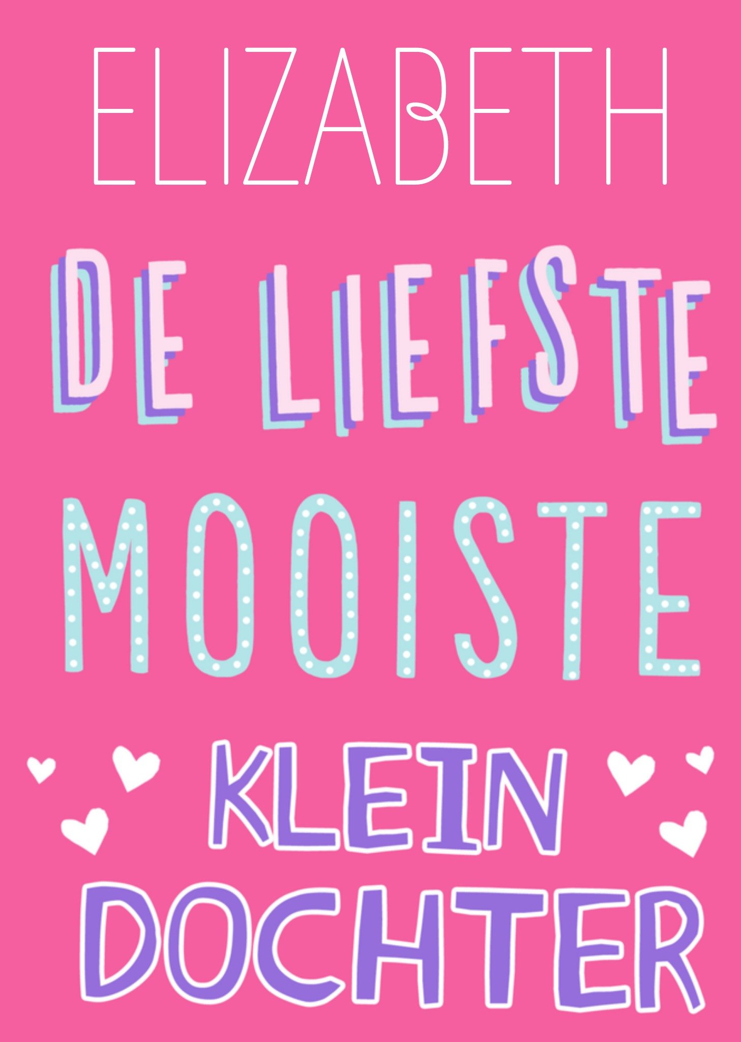 Verjaardag Roze Kleindochter Greetz