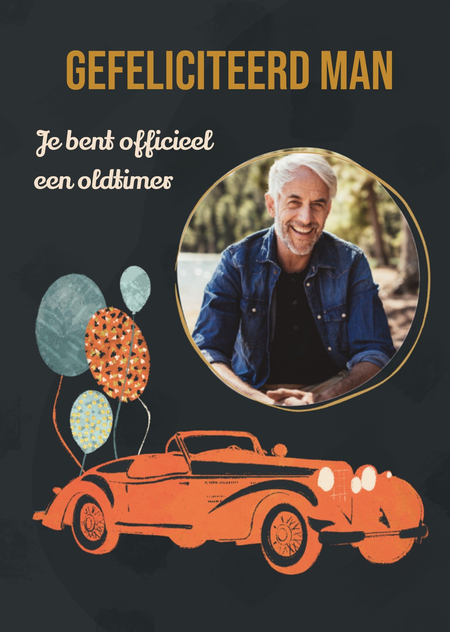 Verjaardagskaart Officieel een oldtimer Kaart Greetz