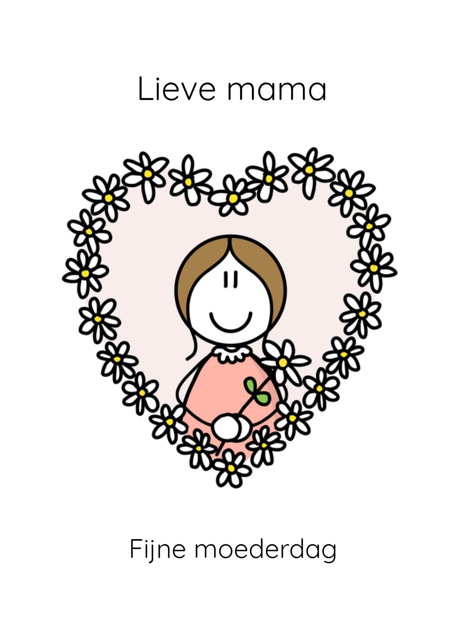Moederdagkaart Lieve mama Kaart YH Tekent