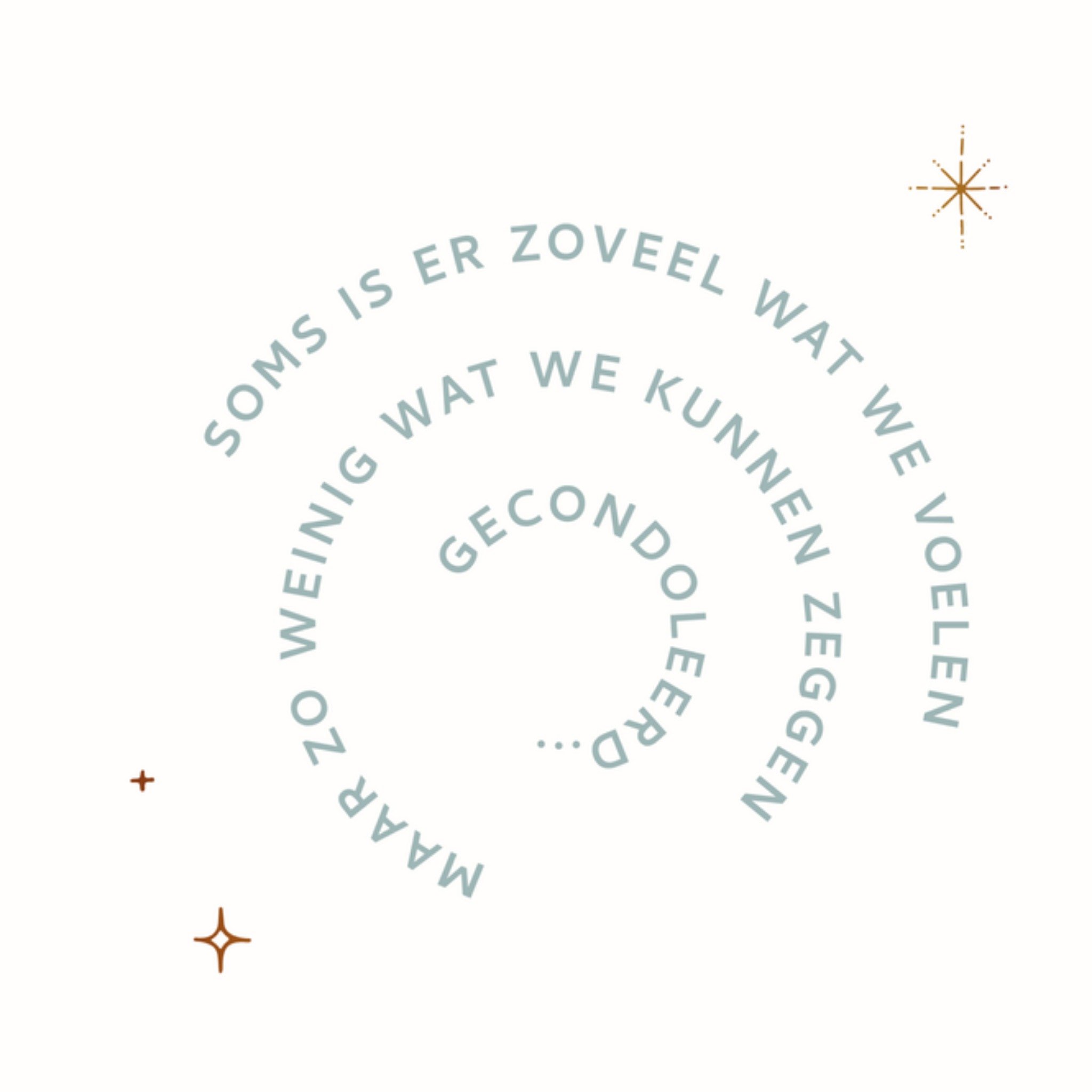 Greetz Condoleancekaart met tekst Vierkant