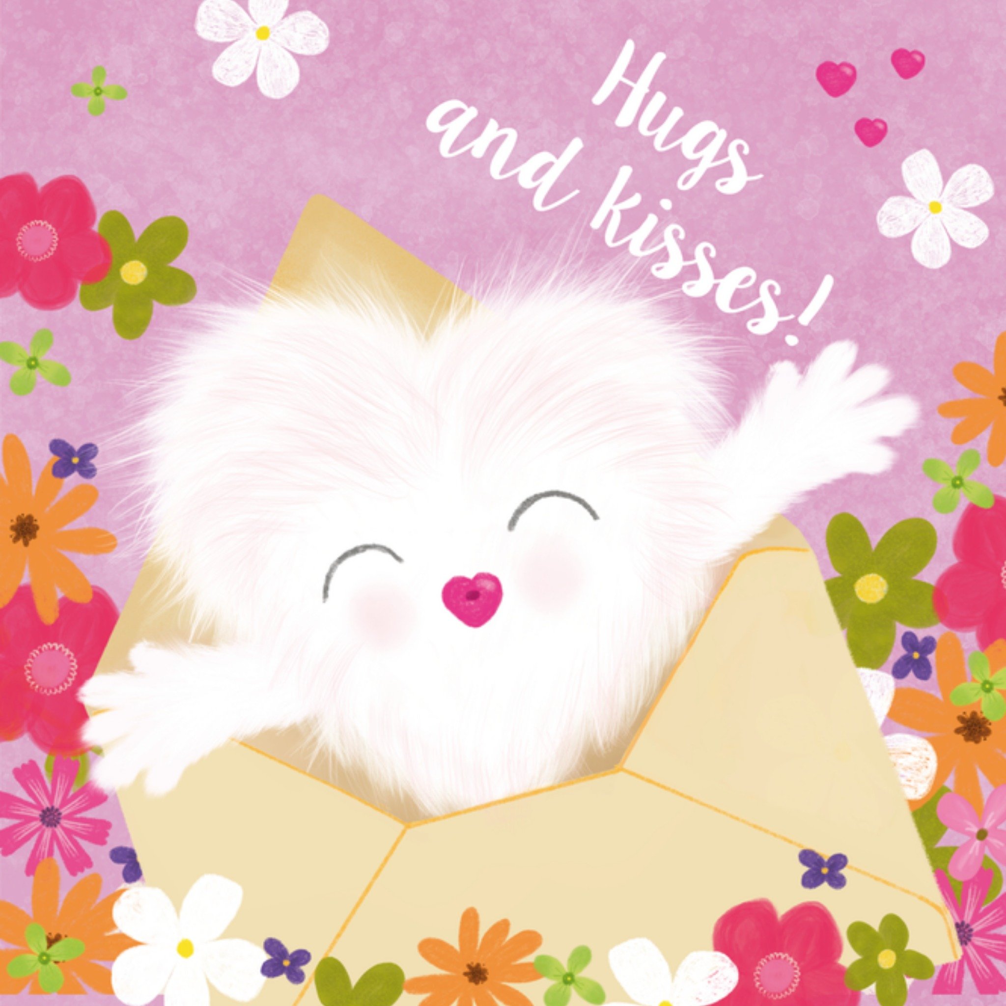 Moederdagkaart illustratie schattig Vierkante Kaart Tsjip