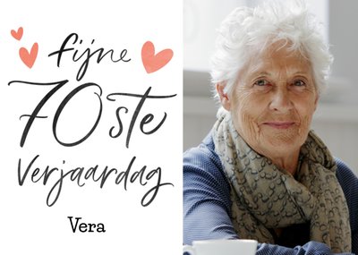 Hartjes Foto Upload 70e Verjaardag Kaart