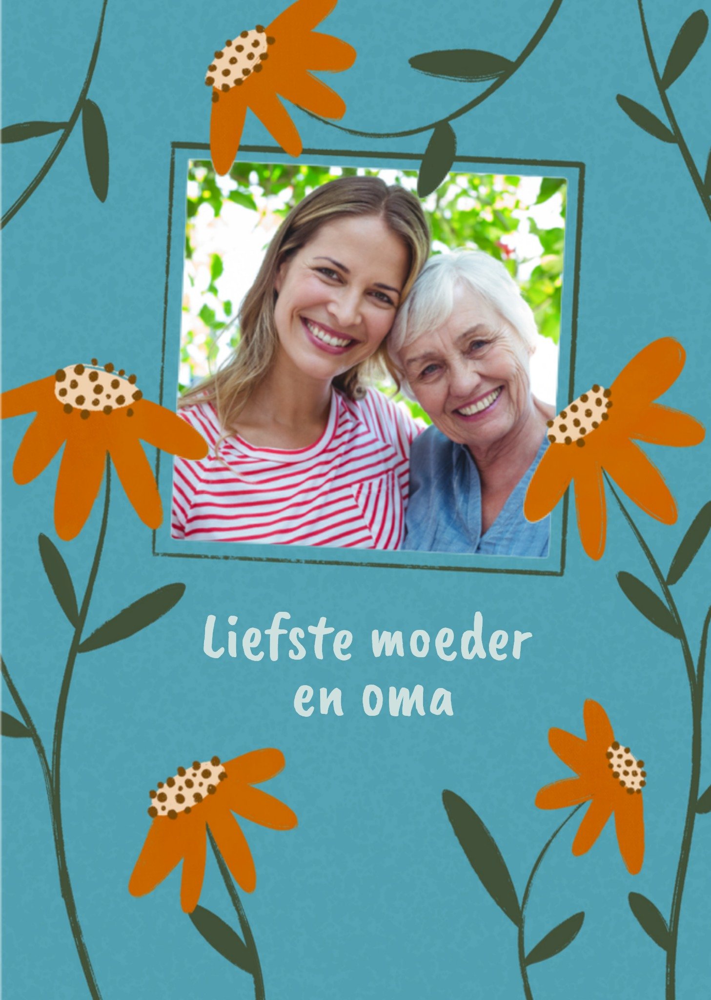 Moederdagkaart Liefste Oma Bloemen Kaart Greetz