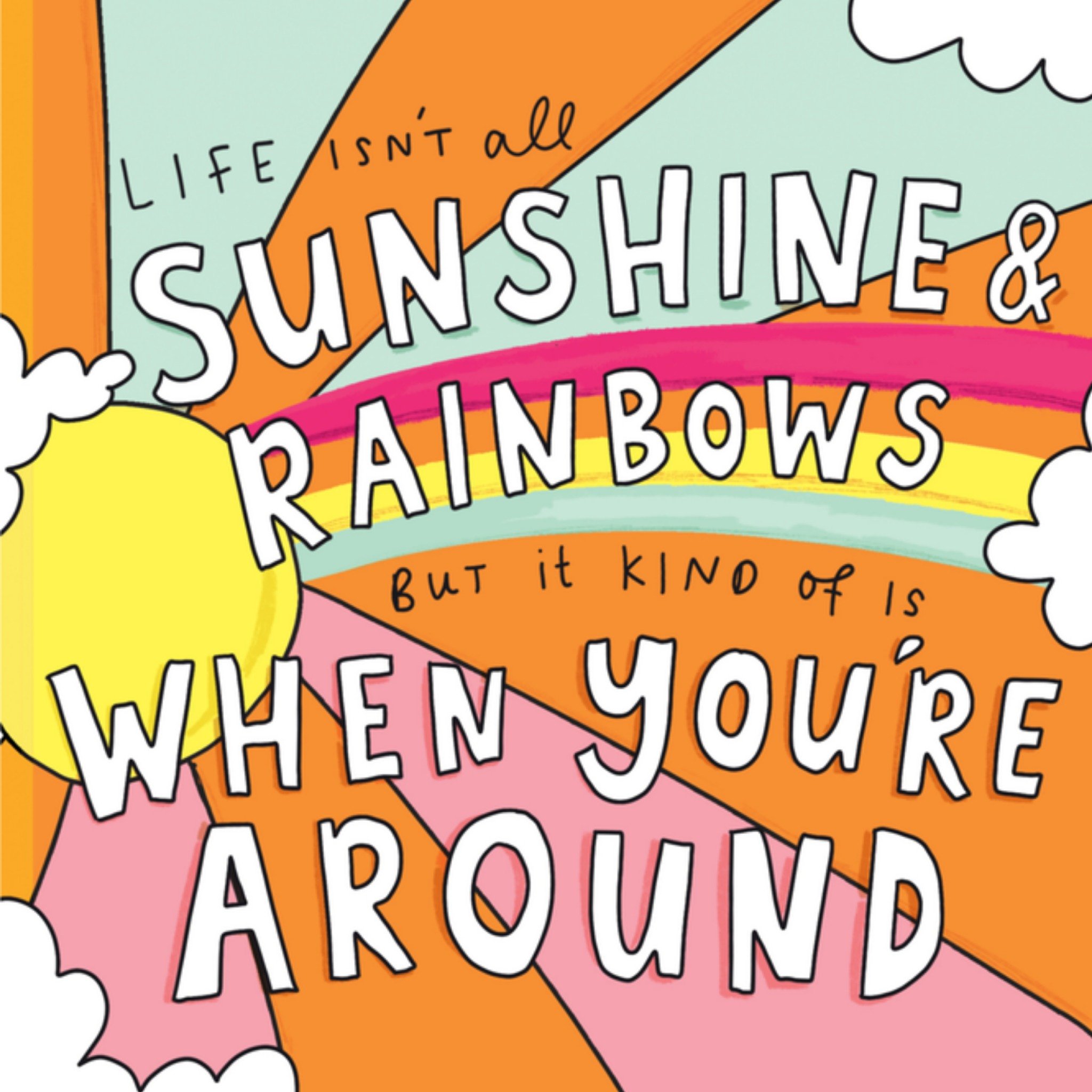 Denken aan kaart sunshine Vierkante Kaart Pigment