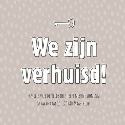 Greetz | Uitnodiging | Verhuiskaart | Neutraal