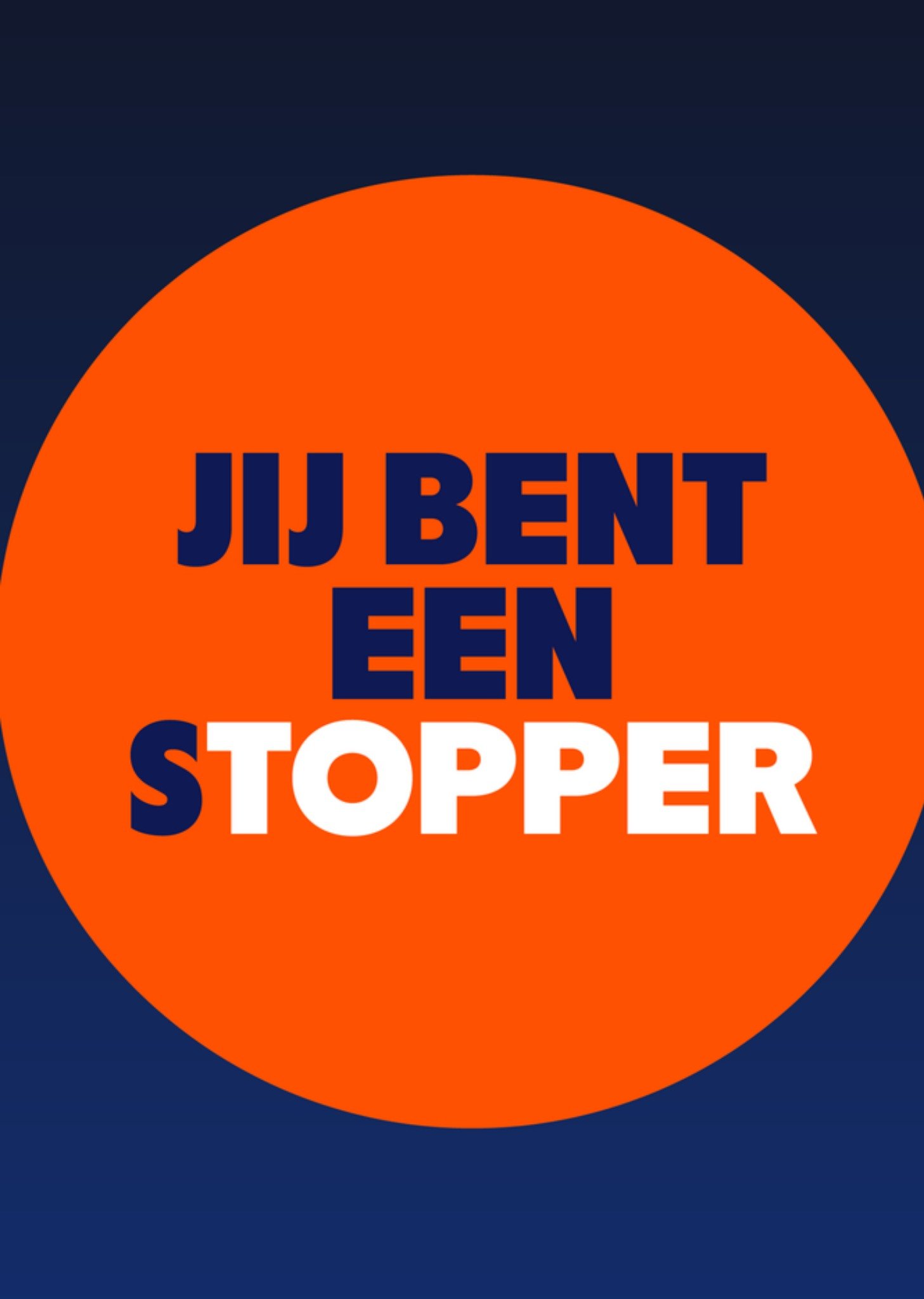 Stoptober Denken aan kaart Jij bent een stopper Greetz