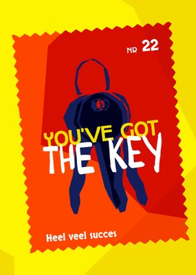 You've Got The Key Geïllustreerde Sleutel Succes Kaart