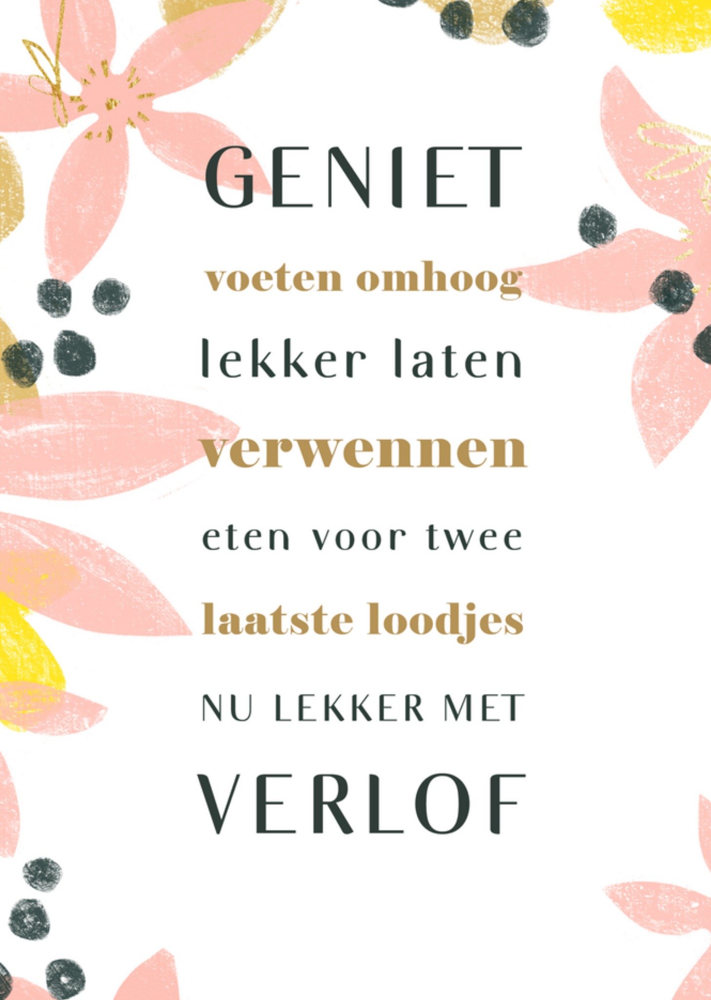 Zwangerschapskaart met verlof Kaart Greetz