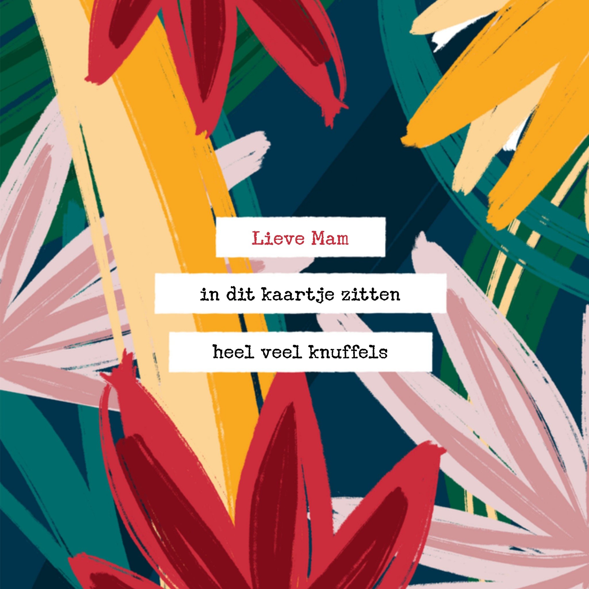 Greetz Beterschapskaart Moeder Bloemen Vierkant