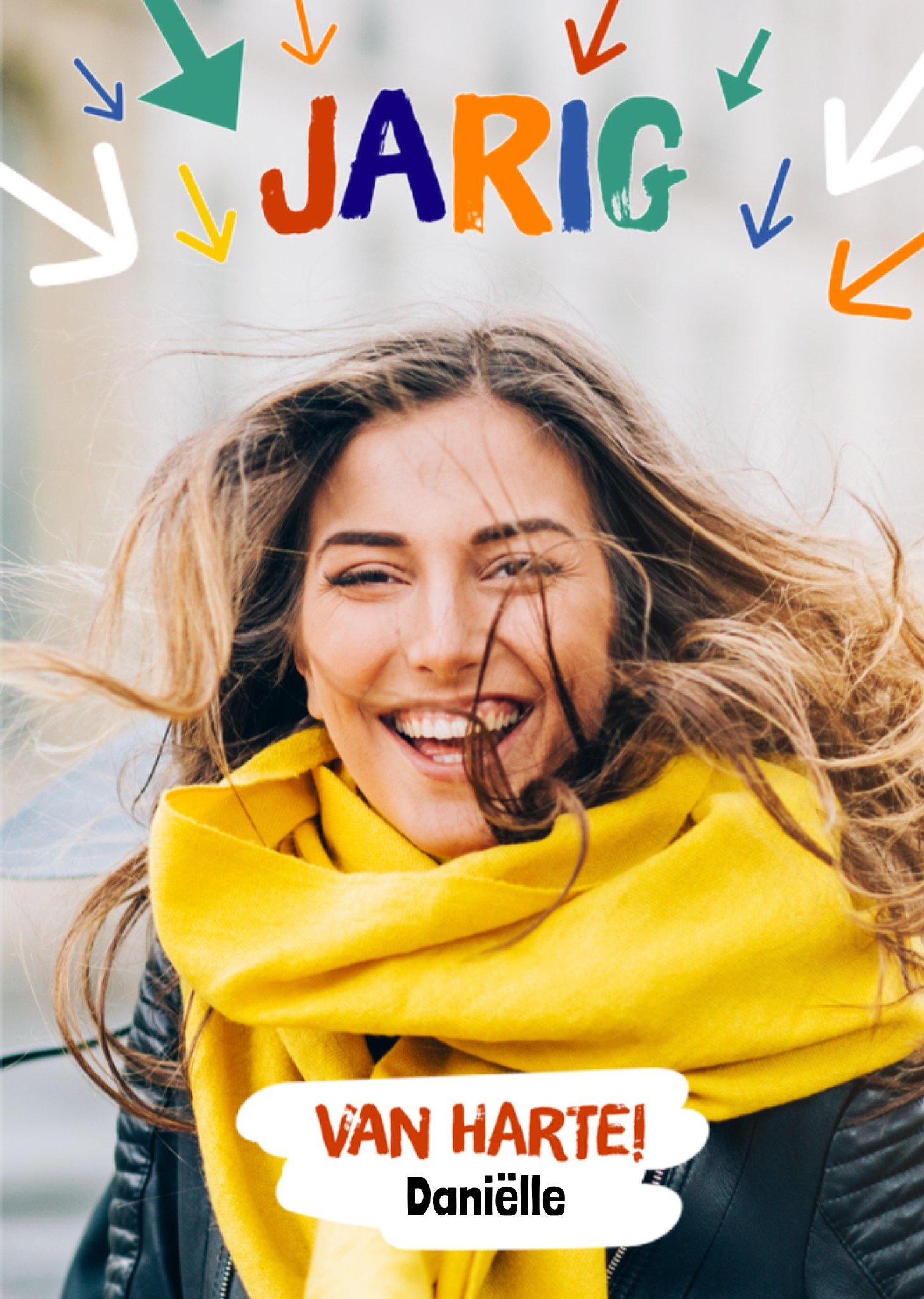 Verjaardagskaart met naam en foto Greetz