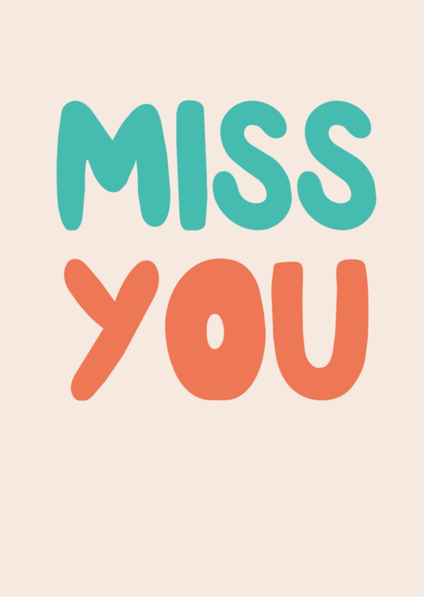 Denken aan kaart Miss you Kaart Greetz