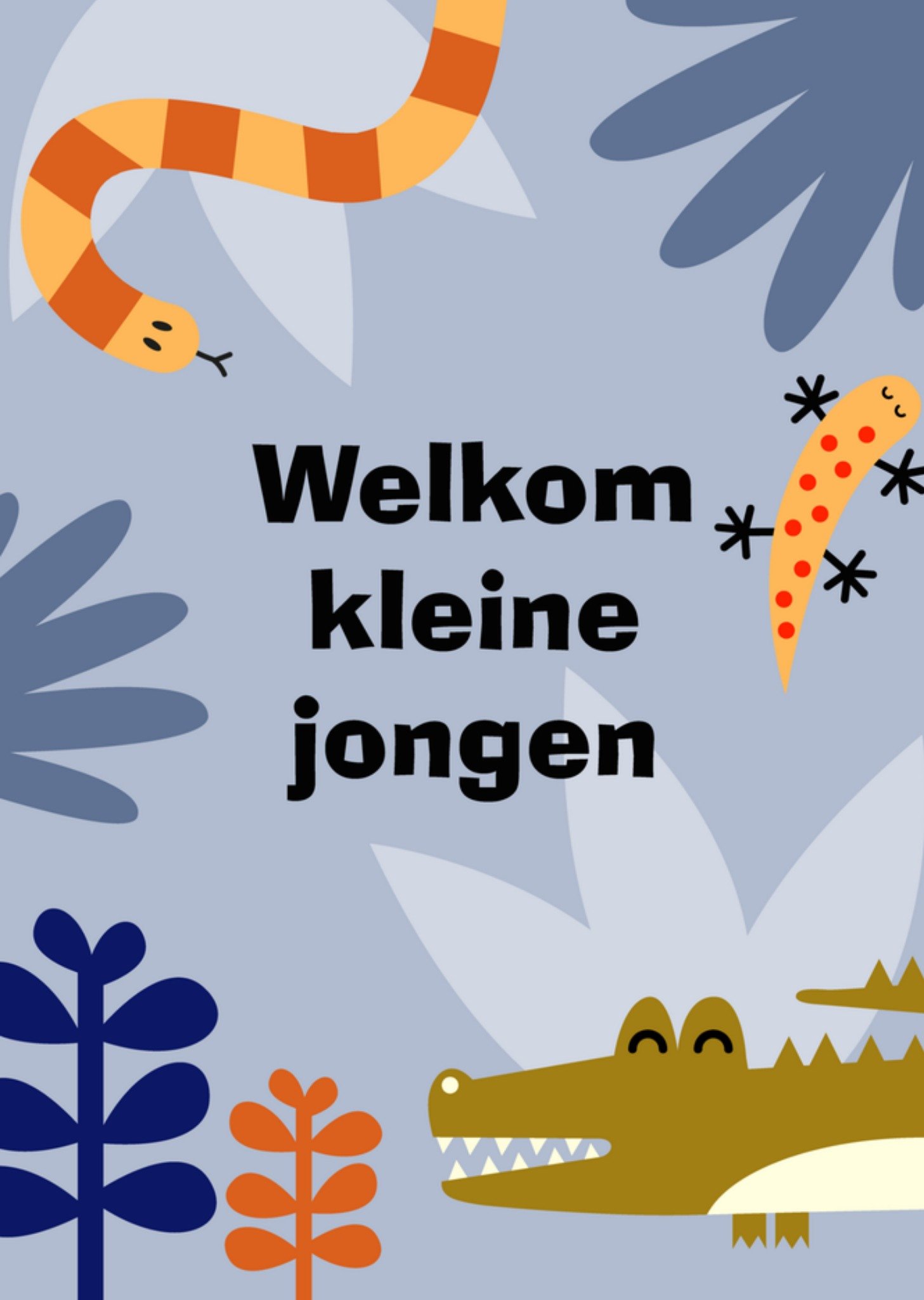 Geboortekaart krokodil Greetz