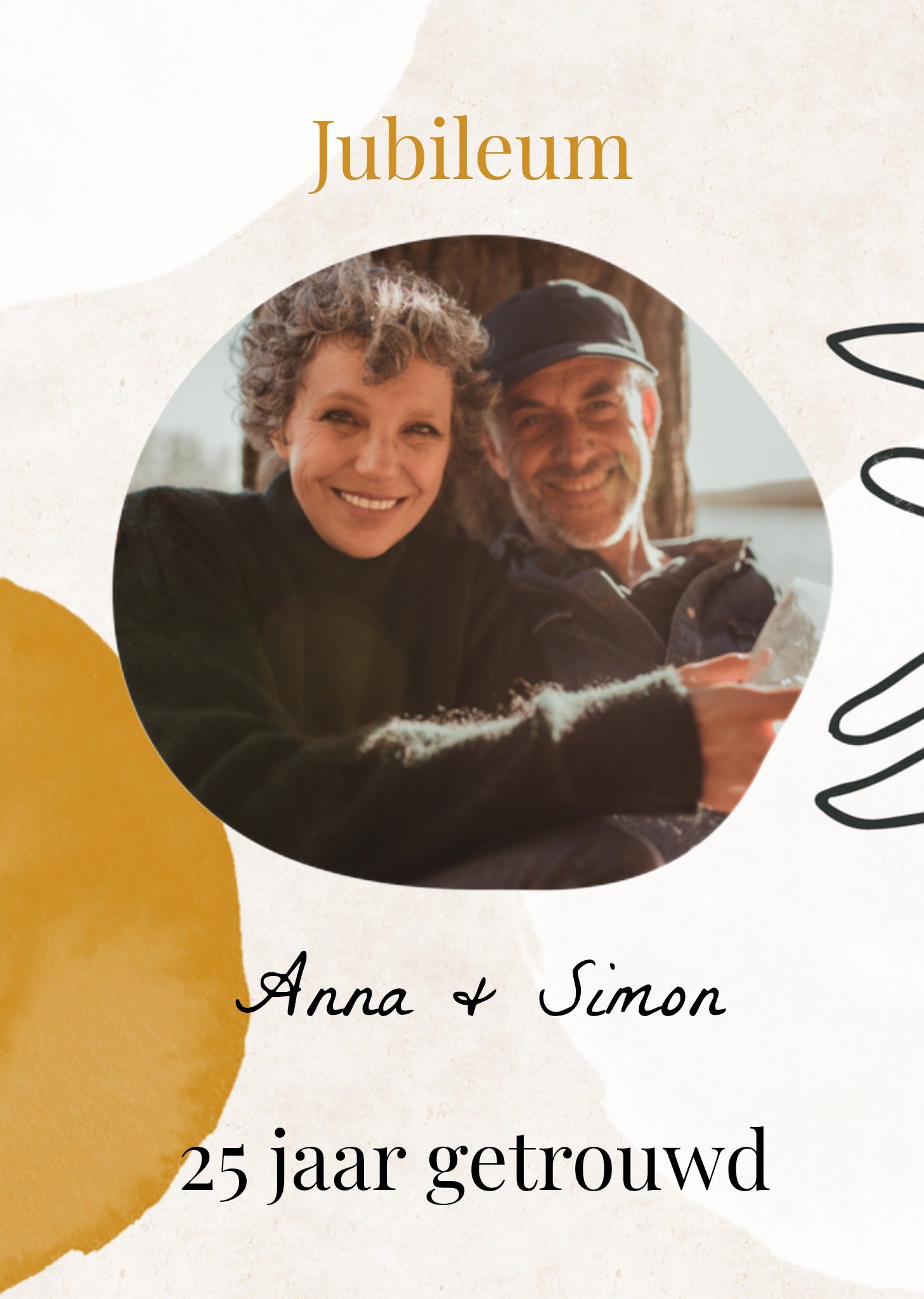 Uitnodiging Jubileum Eigen foto Kaart Greetz