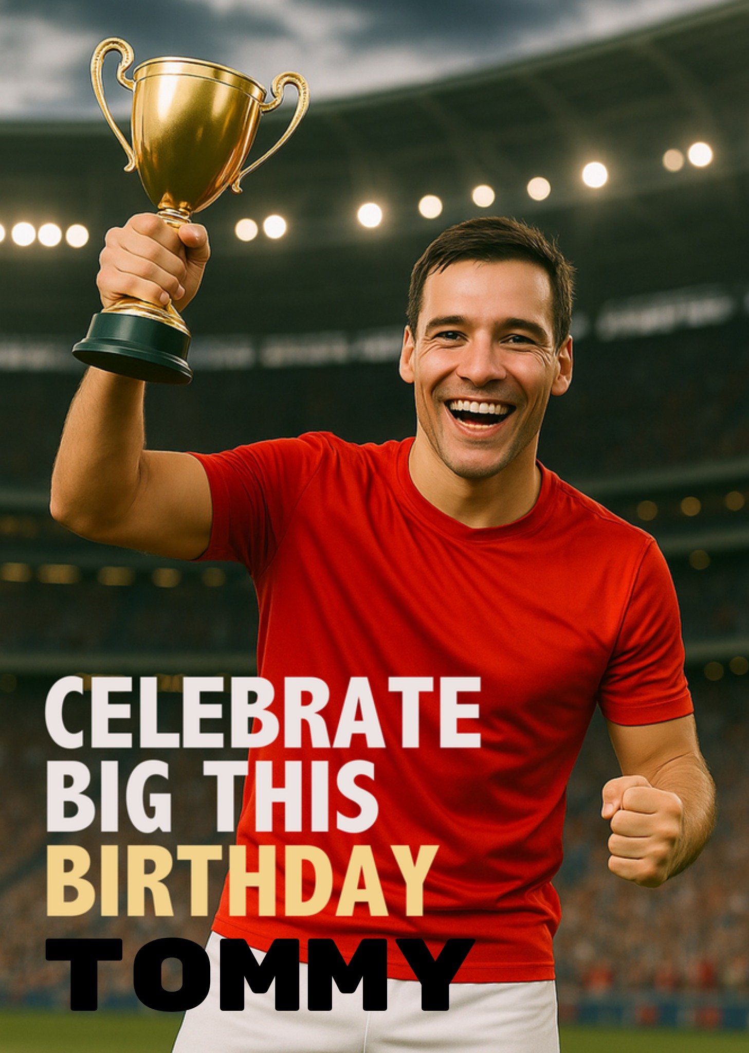 Verjaardagskaart Gezichtsswap Voetbalidool Greetz