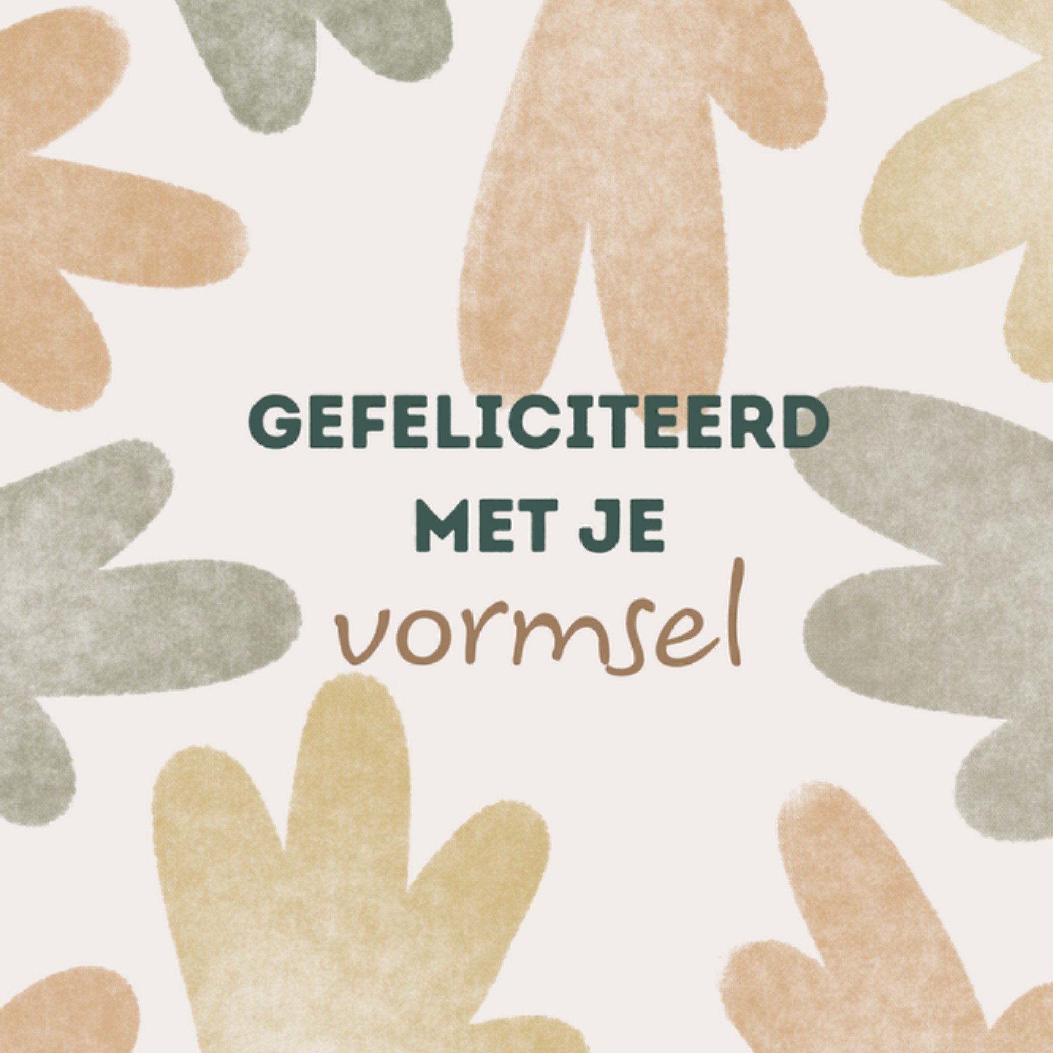 Greetz Vormselkaart bloem Vierkant