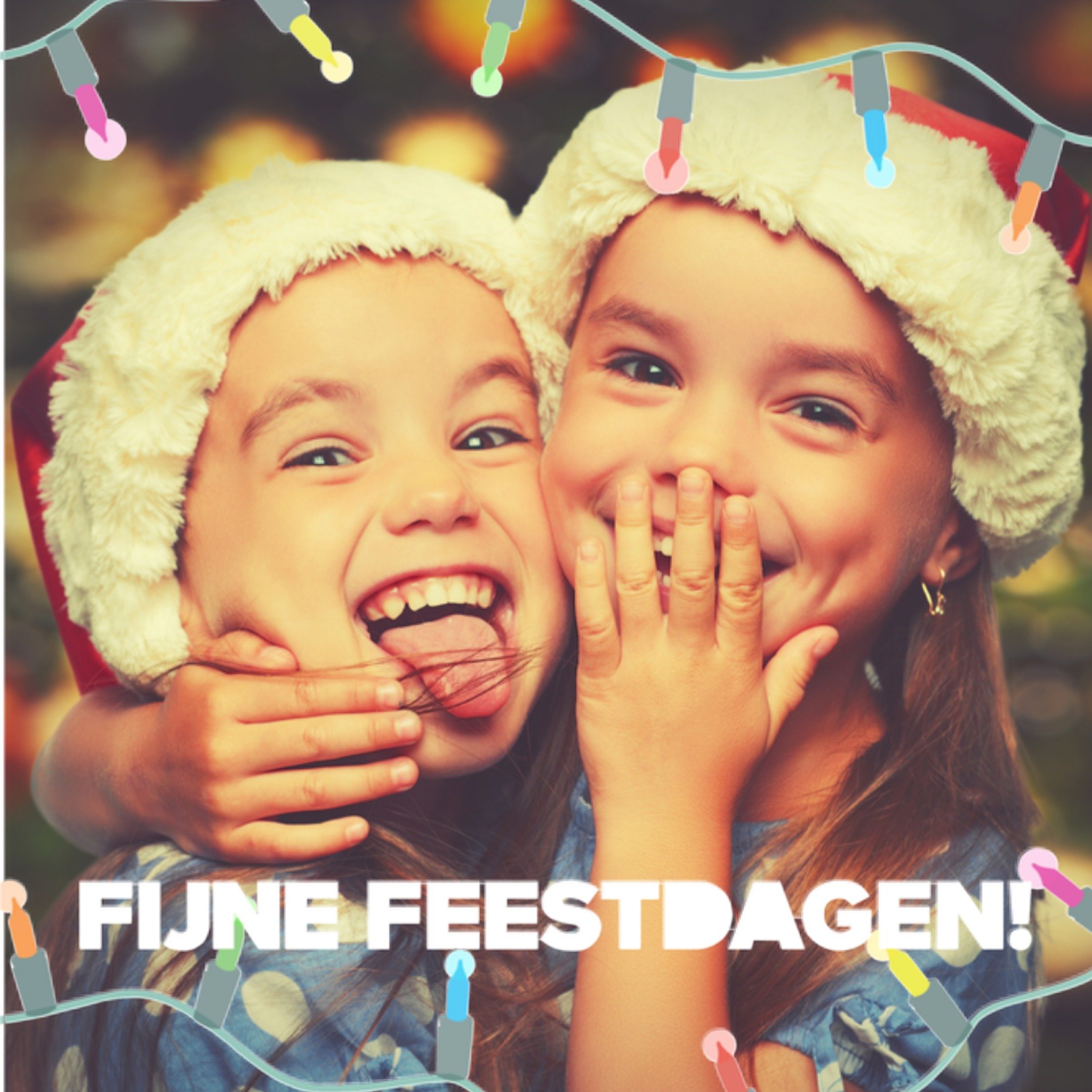 Greetz Kerstkaart Vrolijk Vierkant